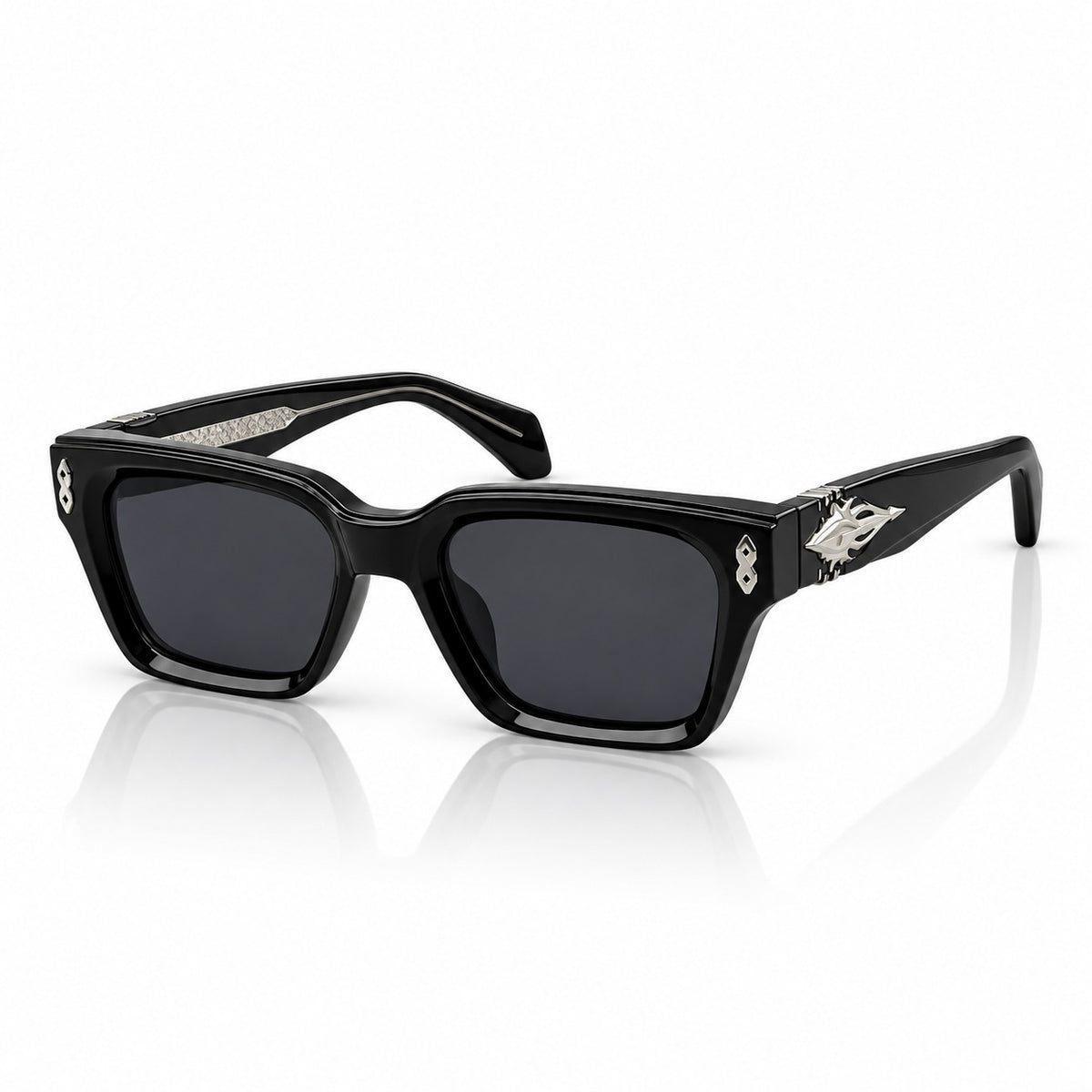CARTIER - BOLD - ACETATE - BLACK - SILVER RIVET - NEW ARRIVAL