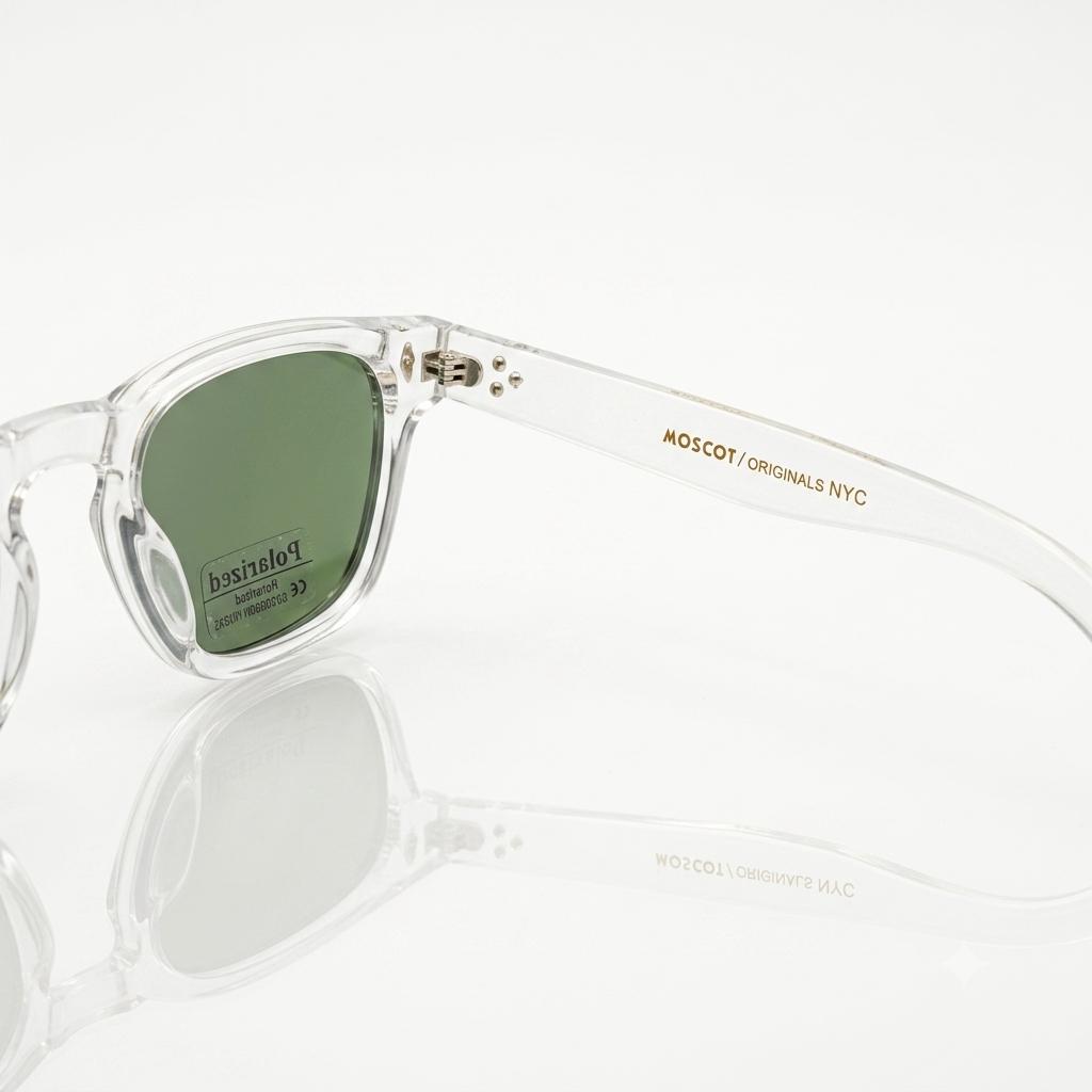 MOSCO 6812 - SUNGLASS - TRANSPARENT - GREEN - POLARISED - SQUARE