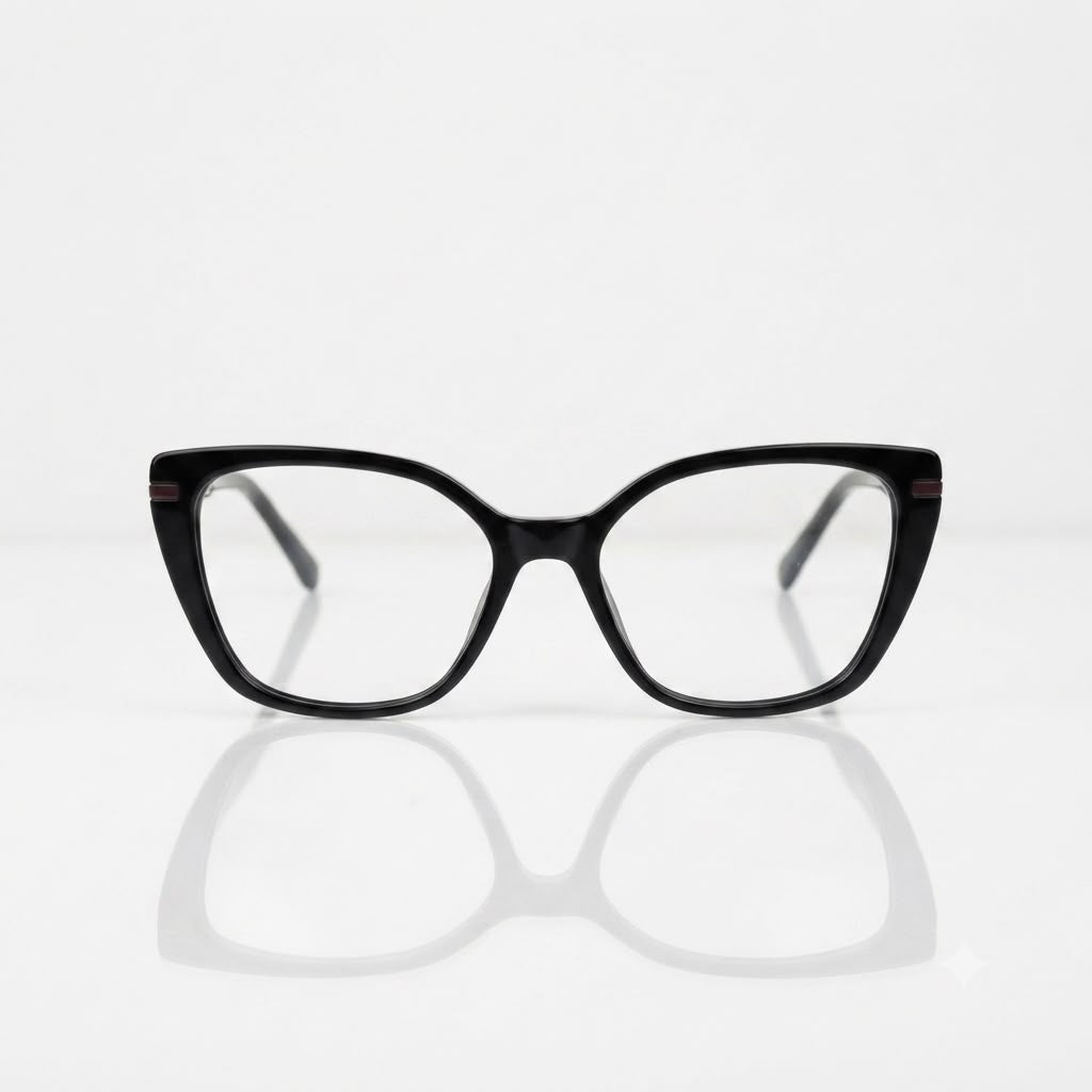 EYEWEAR 2003 - LADIES - BLACK - CATEYE - DESIGNER - DAILYWEAR - SPRING HINGES