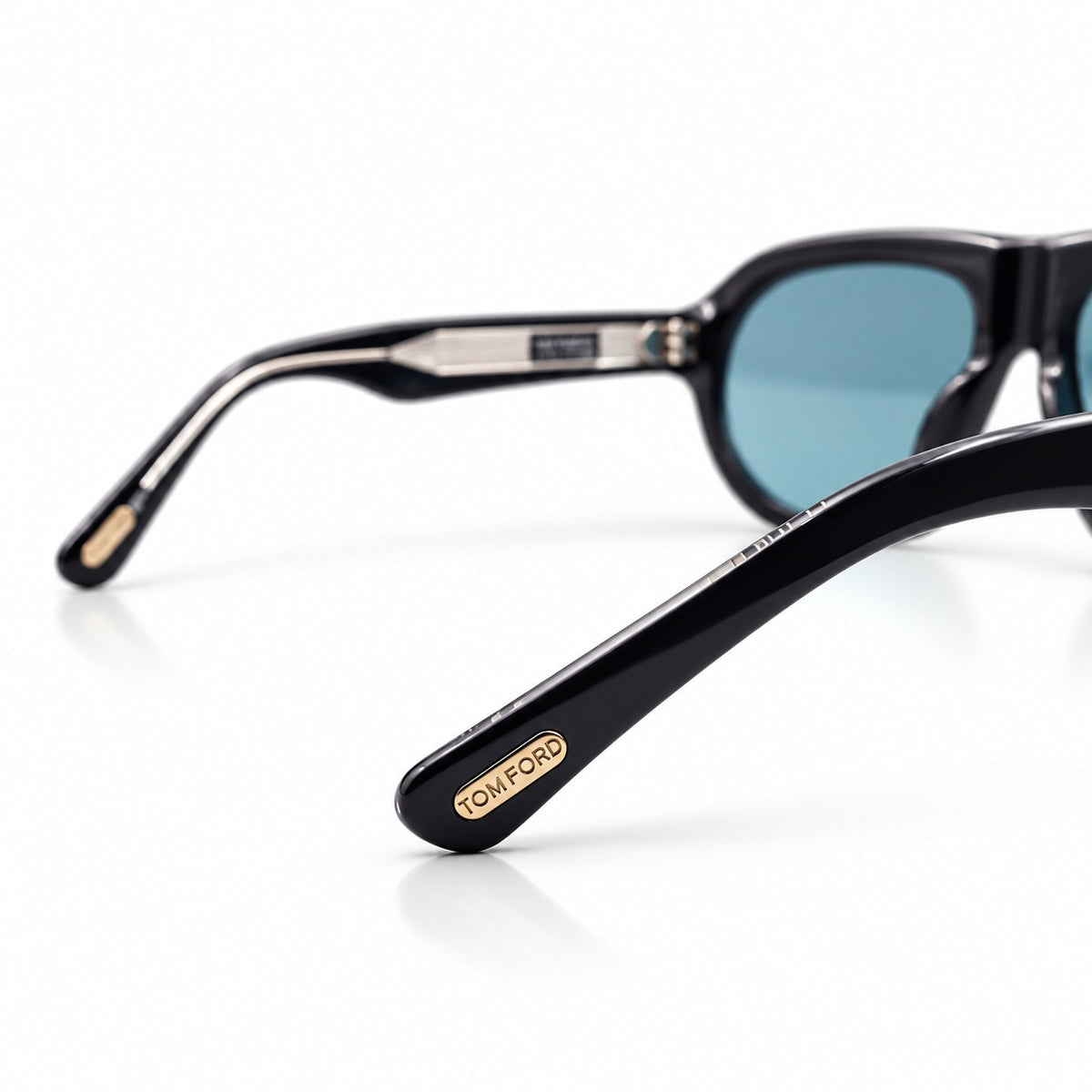 TF 1225 - ACETATE - BOLD - BLACK - BLUE - FLAT TOP AVIATOR - HIGH QUALITY