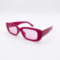 SUNGLASS - LADIES - FUNKY - PINK - PINK DOUBLE SHADE - RECTANGULAR