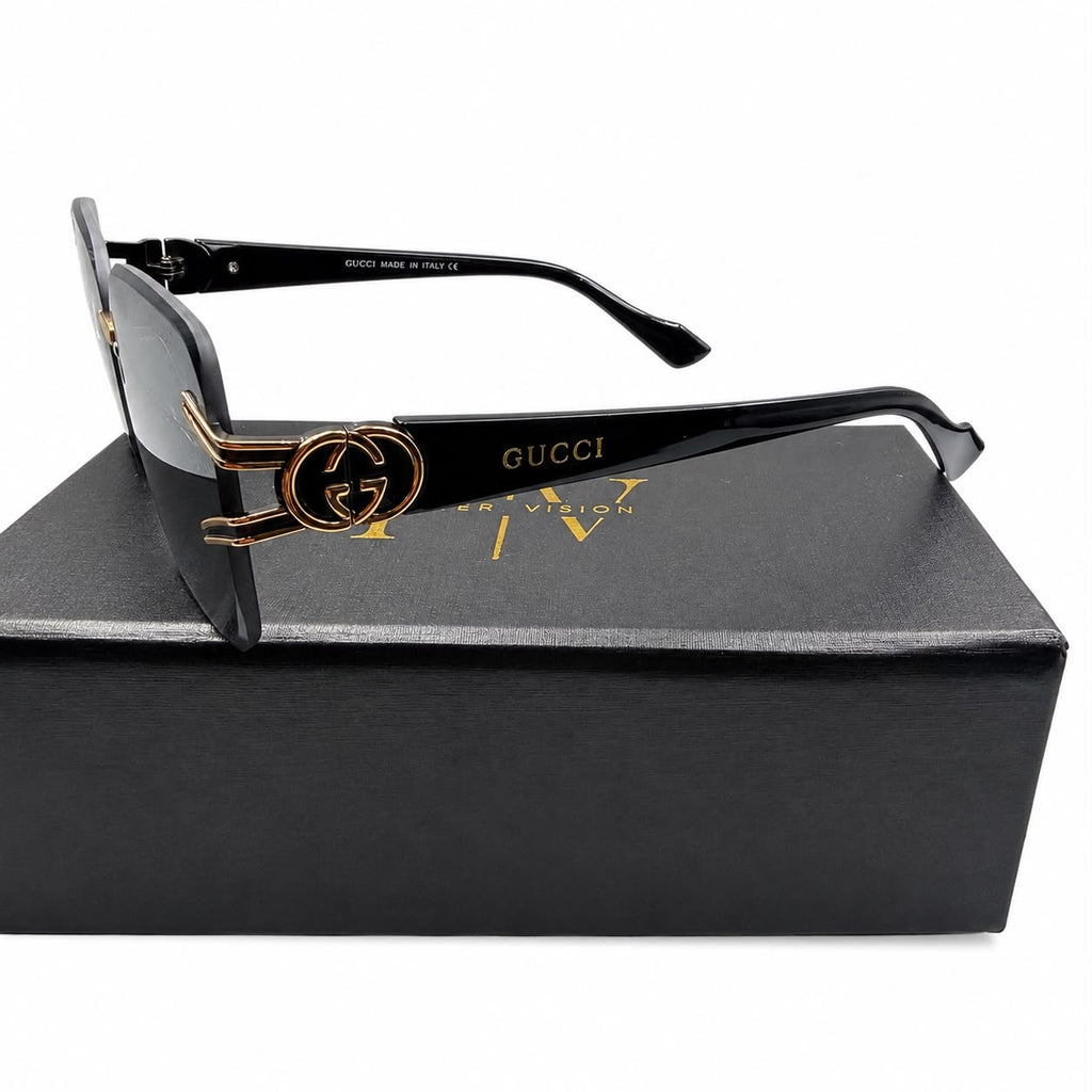 GC 9166 - GORGEOUS - RIMLESS - SOFT SQUARE - GOLDEN BLACK - BLACK GRADIENT - PREMIUM