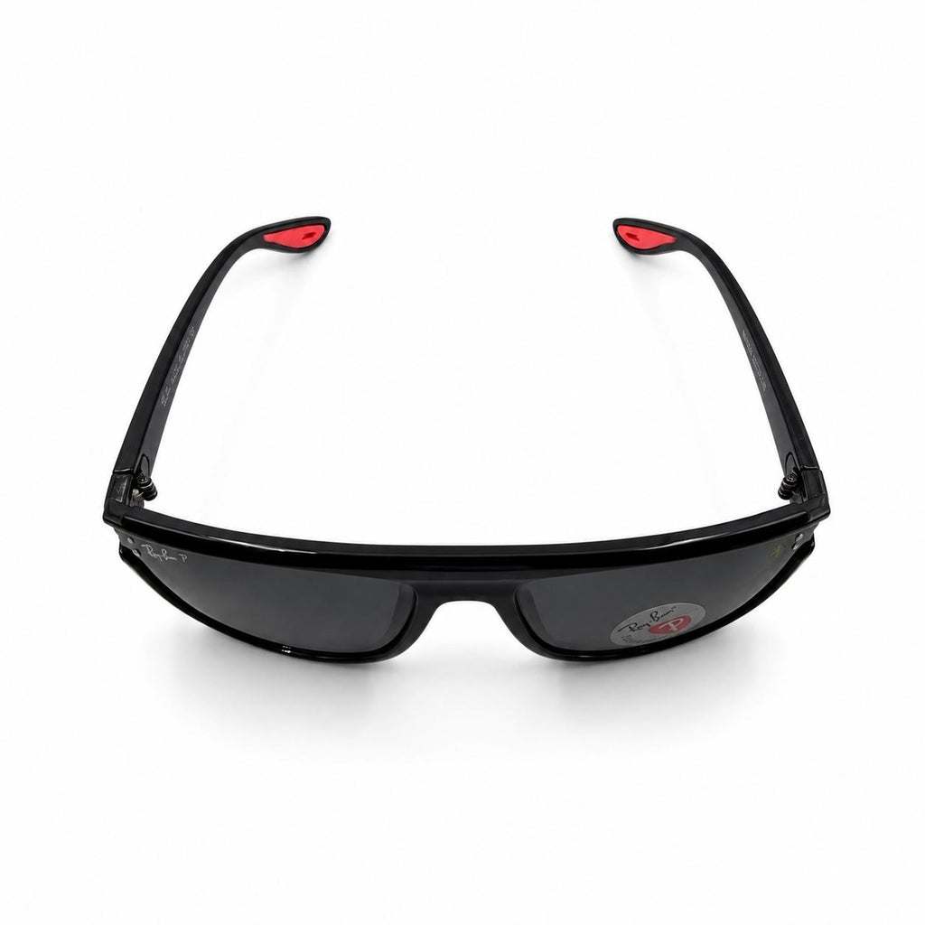 RB 3576 - FERRARI - BLACK - POLARISED - CURVED SQUARE - RB FERRARI LOGO - DURABLE - PREMIUM