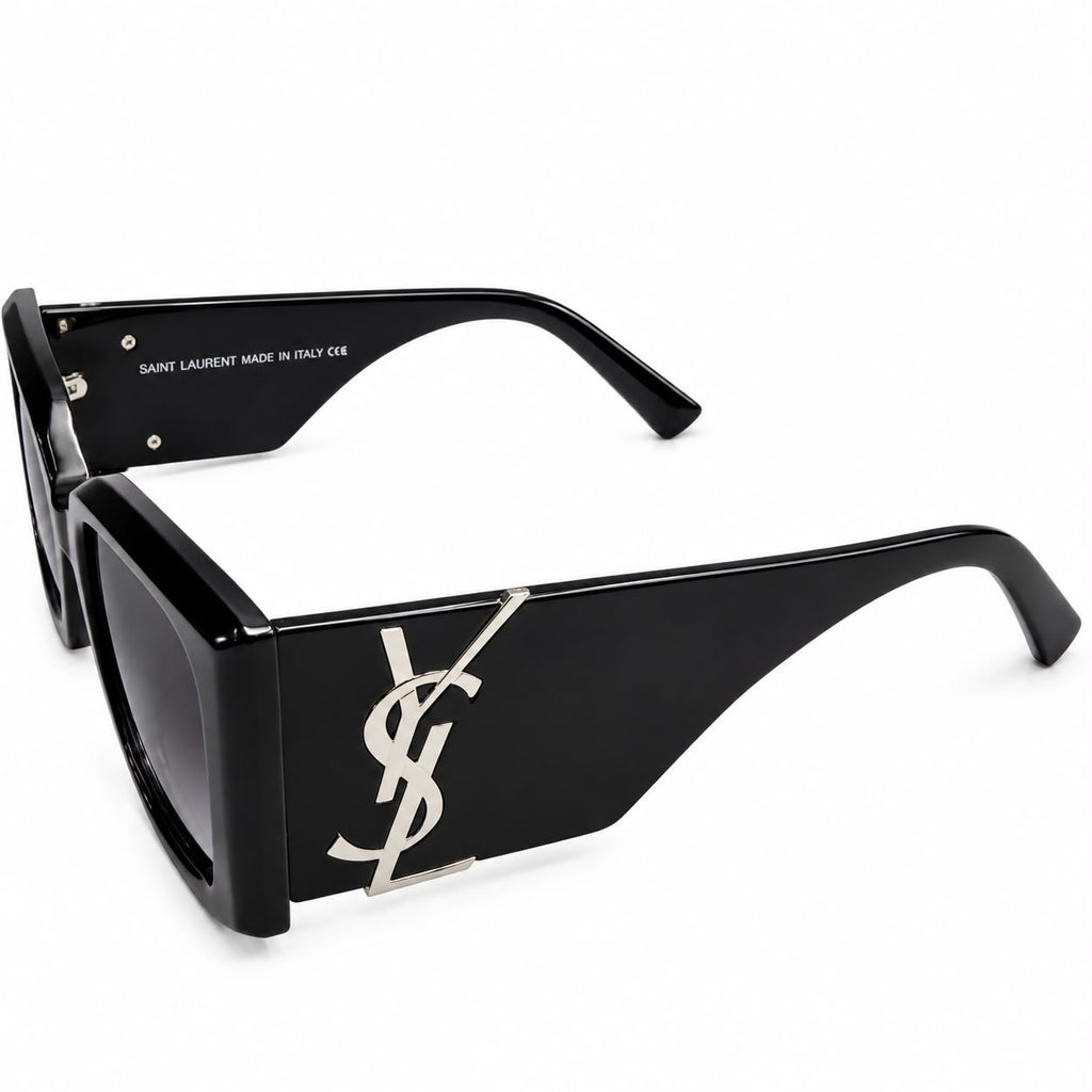 YSL 119 - OVERSIZE - TRENDY - BOLD - BLACK - DOUBLE SHADE - SQUARISH CATEYE - WOMEN - PREMIUM