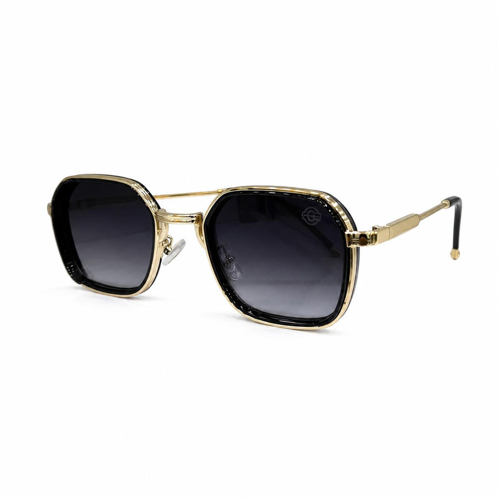 EYEHOOD 5G69 - SUNGLASS - METAL - GEOMETRIC SQUARE - GOLDEN BLACK - PREMIUM