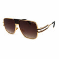 BR - OVERSIZE - SQUARE - METAL - BROWN DOUBLE SHADE - STRAIGHT BRIDGE - PREMIUM - MEN