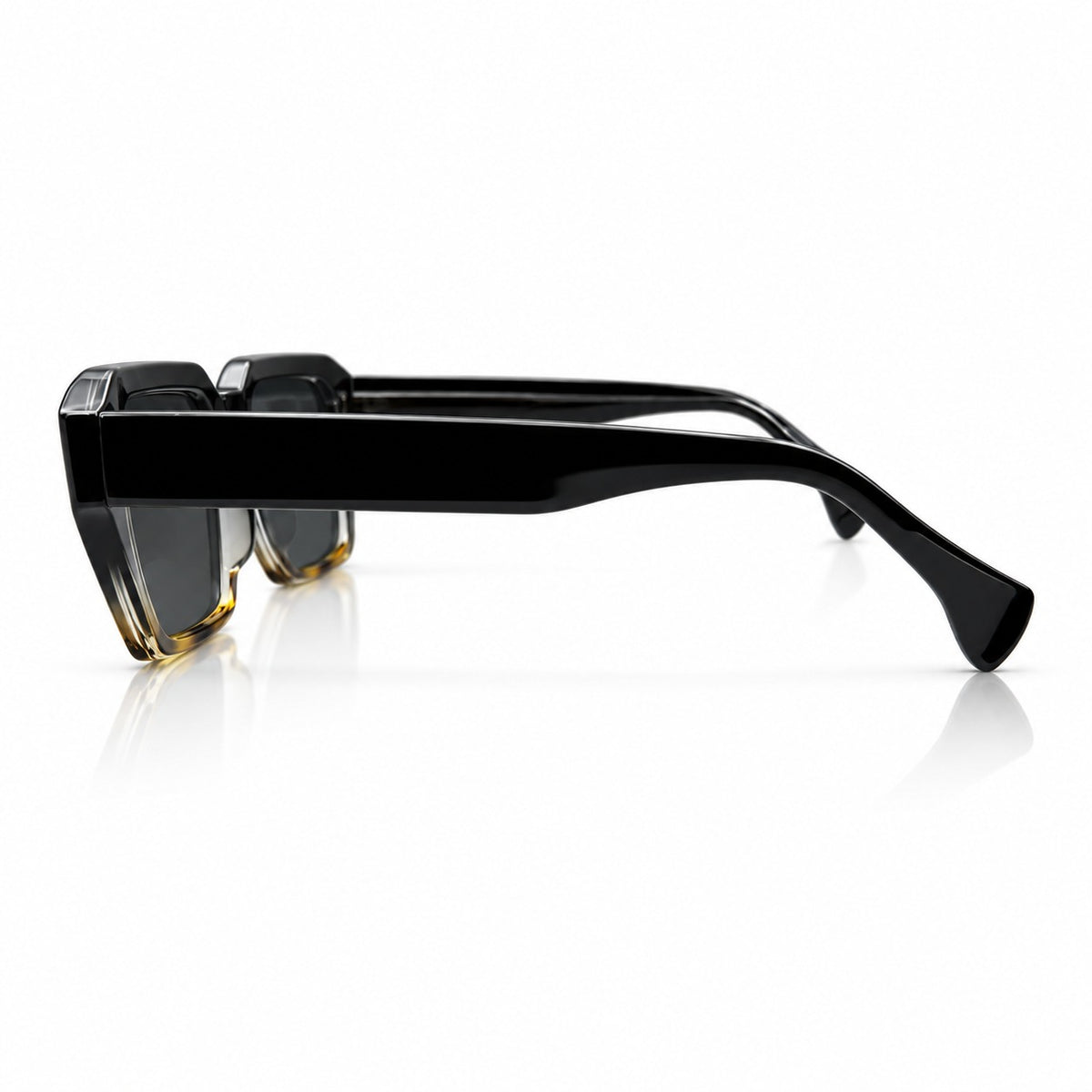 CR 2343 - CUT SQUARE - BOLD - BLACK + TORTOISE - ACETATE - QUALITY - UNISEX