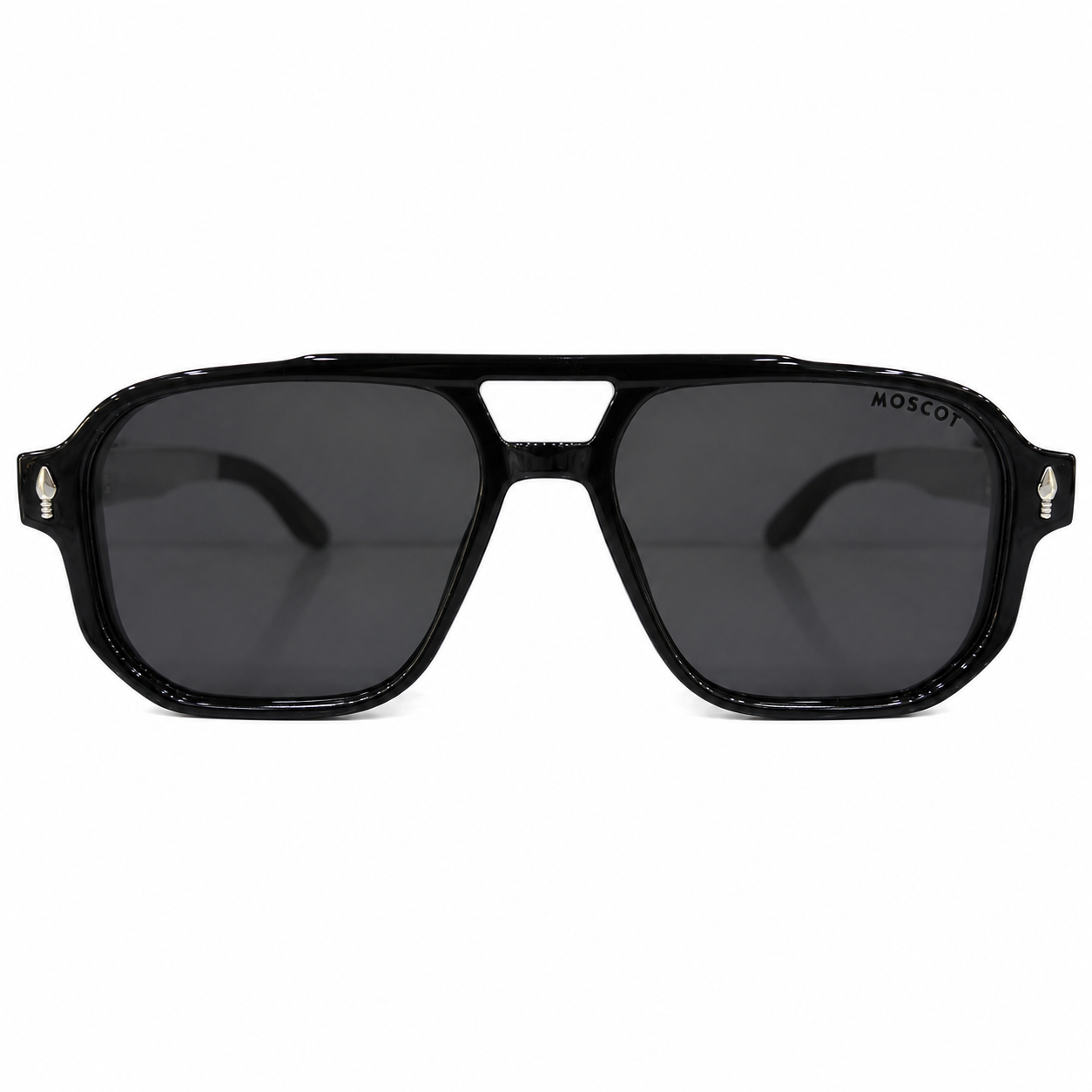 MOSCOT 98320 - SUNGLASS - DOUBLE BEAM - BLACK - NAVIGATOR SQUARE - SILVER - DESIGNER - QUALITY PREMIUM