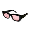 SUNGLASS - 2525 - BLACK - BOLD - TINTED PINK - UV - QUALITY
