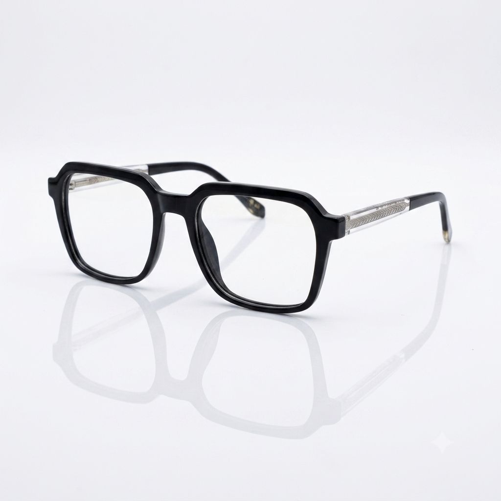 TR 8810 - EYEWEAR - BLACK - ROUNDED SQUARE - FLEXIBLE - UNISEX