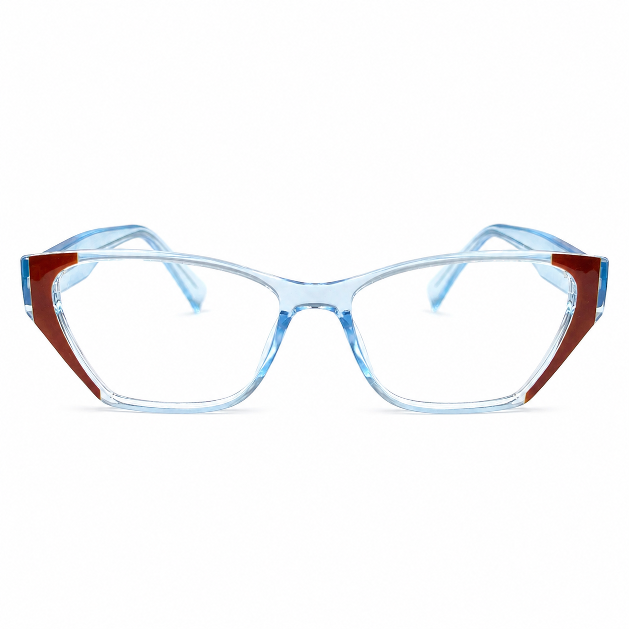VISION 6572 - EYEWEAR - SEMI CATEYE - BOLD - AQUA - TRANSLUCENT - WOMEN