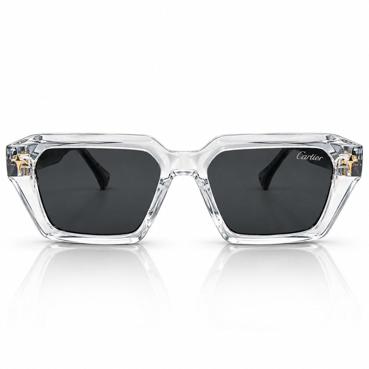 CR 2343 - ACETATE - TRANSPARENT TORTOISE - CUT SQUARE - UNIQUE