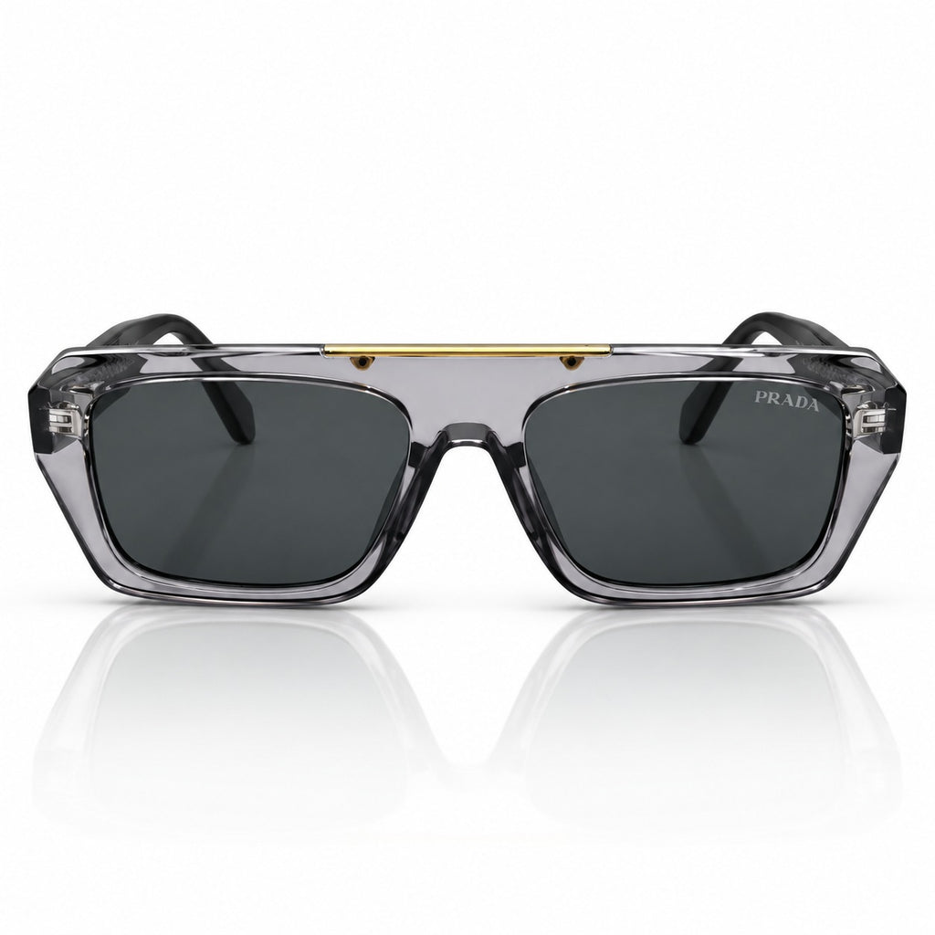 PR 2378 - BOLD - GREY TRANSPARENT - BLACK - STRAIGHT BRIDGE SQUARE - DESIGNER - QUALITY