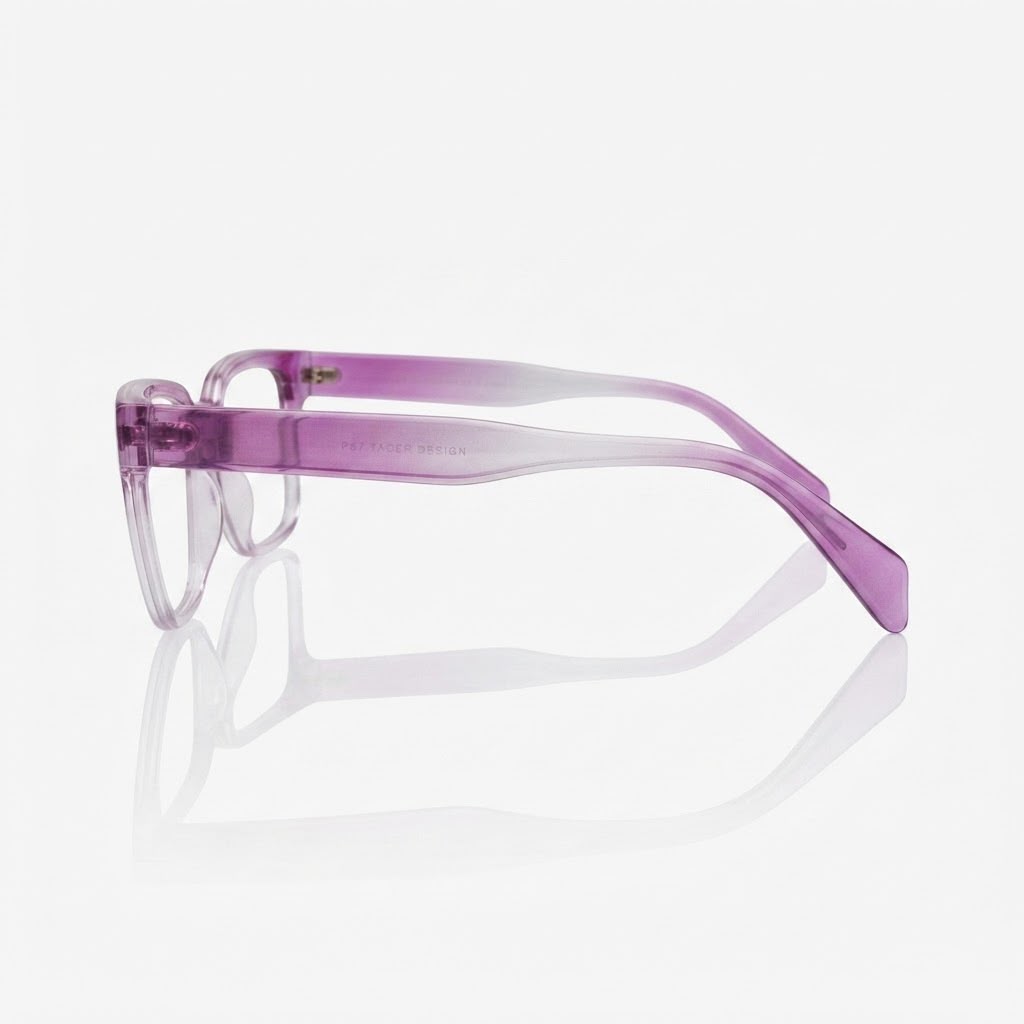 EYEWEAR 6615 - LADIES - SQUARE CATEYE - GREY PURPLE TRANSPARENT - DURABLE