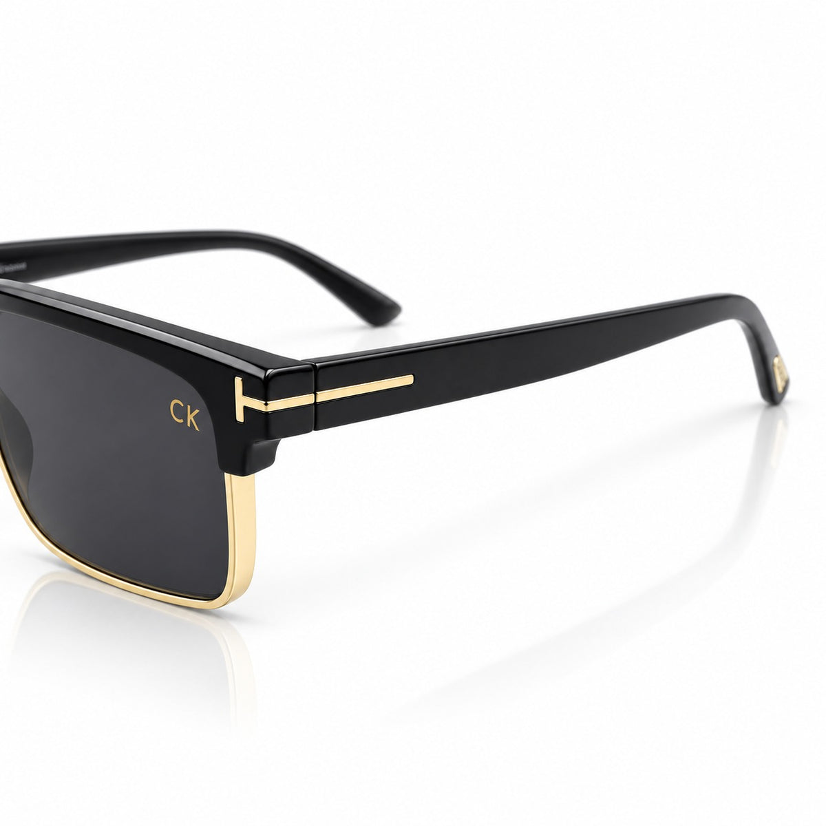 CK 9820 - SUNGLASS - CLUB MASTER SQUARE - BLACK GOLDEN - DESIGNER - PREMIUM QUALITY