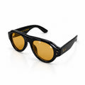 RB X AWGE 4925 - PUFFER - AVIATOR - BOLD - BLACK - WARM AMBER - ACETATE - HIGH QUALITY