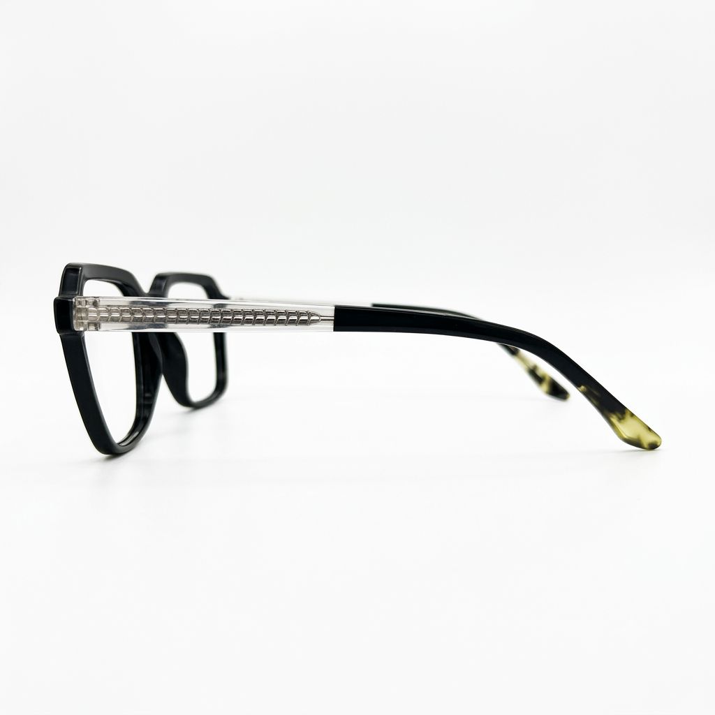 TR 8810 - EYEWEAR - BLACK - ROUNDED SQUARE - FLEXIBLE - UNISEX