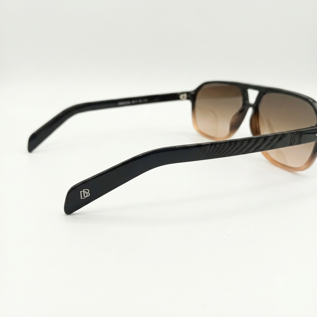 DB 7018 - SUNGLASS - DOUBLE BEAM - BLACK BROWN - BROWN DOUBLE SHADED - MEN