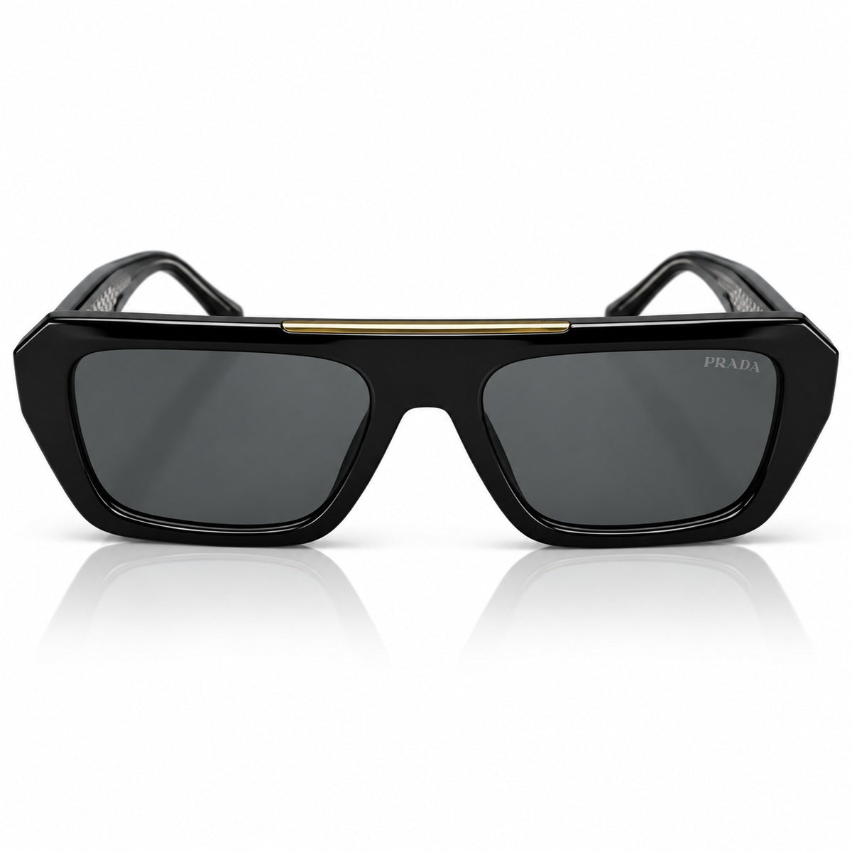 PR 2378 - BOLD - BLACK - STRAIGHT BRIDGE SQUARE - UV400 - GOLDEN BROWLINE