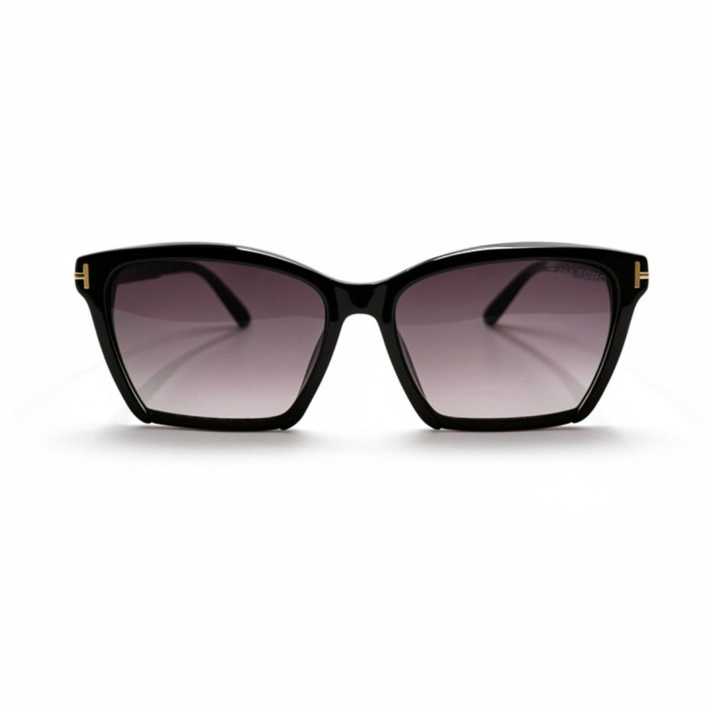 TF 99216 - SUNGLASS- CAT EYES - ACETATE - BLACK - WOMEN - PREMIUM