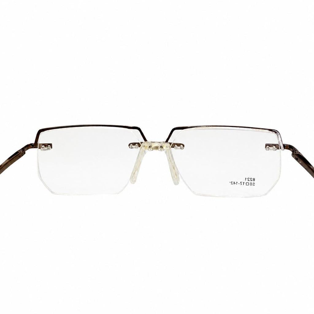 CAZAL 6221 - RIMLESS - GEOMETRIC SQUARE - GOLDEN BROWN - EXECUTIVE - MEN