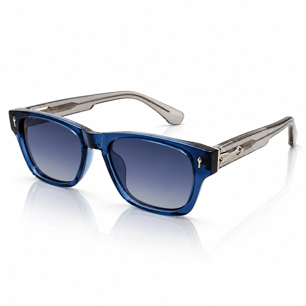 JMM - OCEANIC BLUE - GREY TRANSPARENT - BLUE GRADIENT - SQUARE - ACETATE - UNIQUE