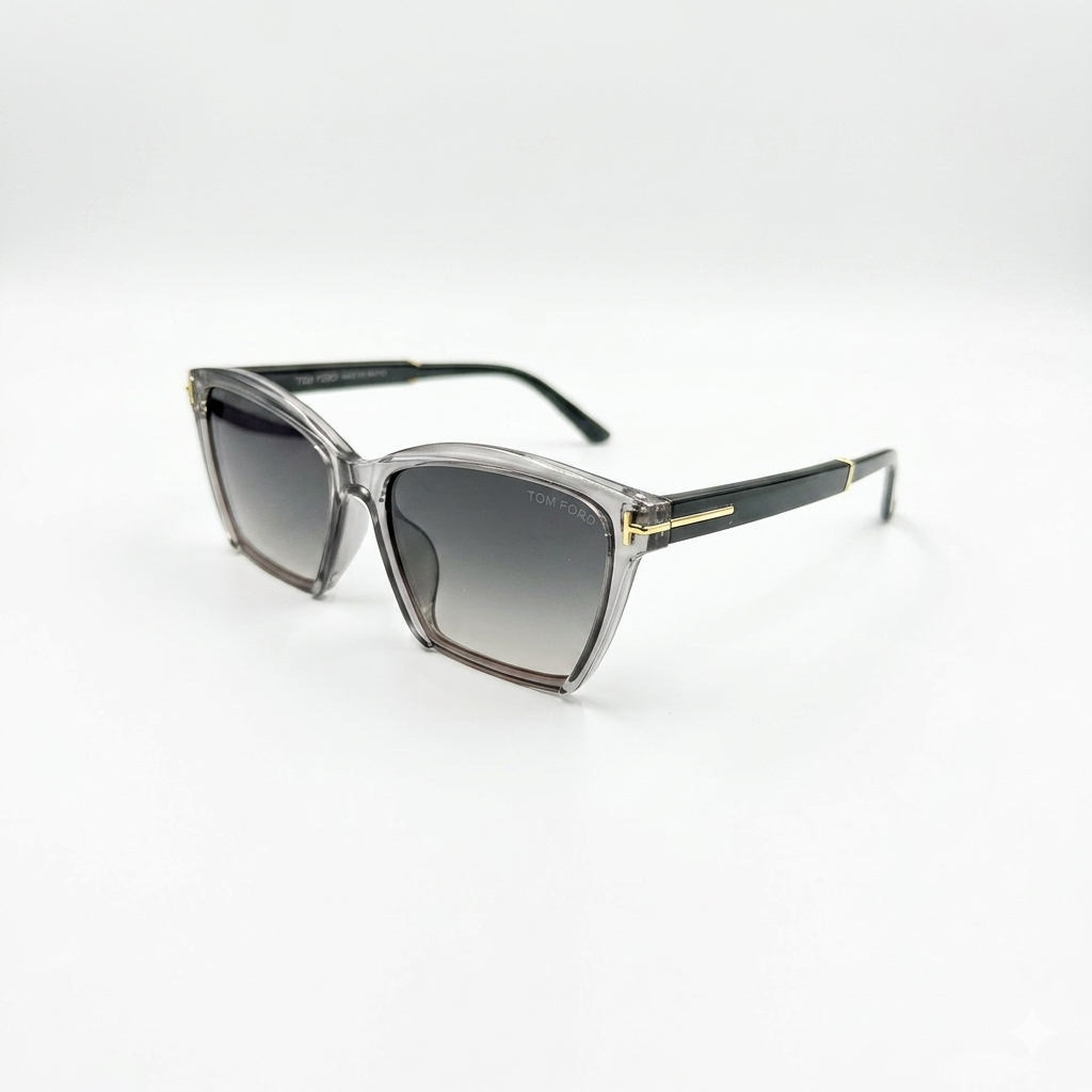 TF 99216 - SUNGLASS- CAT EYES - ACETATE - GREY - WOMEN - PREMIUM