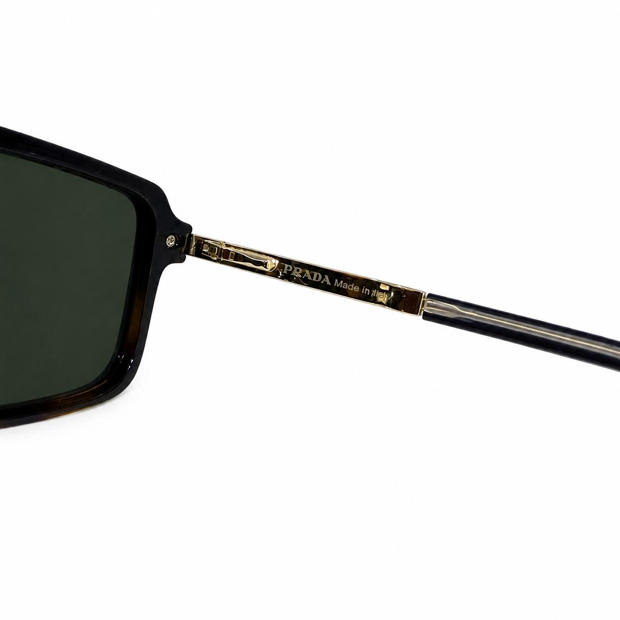 PR 98203 - SUNGLASS - MATTE BLACK TORTOISE - DOUBLE BRIDGE - NAVIGATOR SQUARE - FLEXIBLE SIDES - PREMIUM