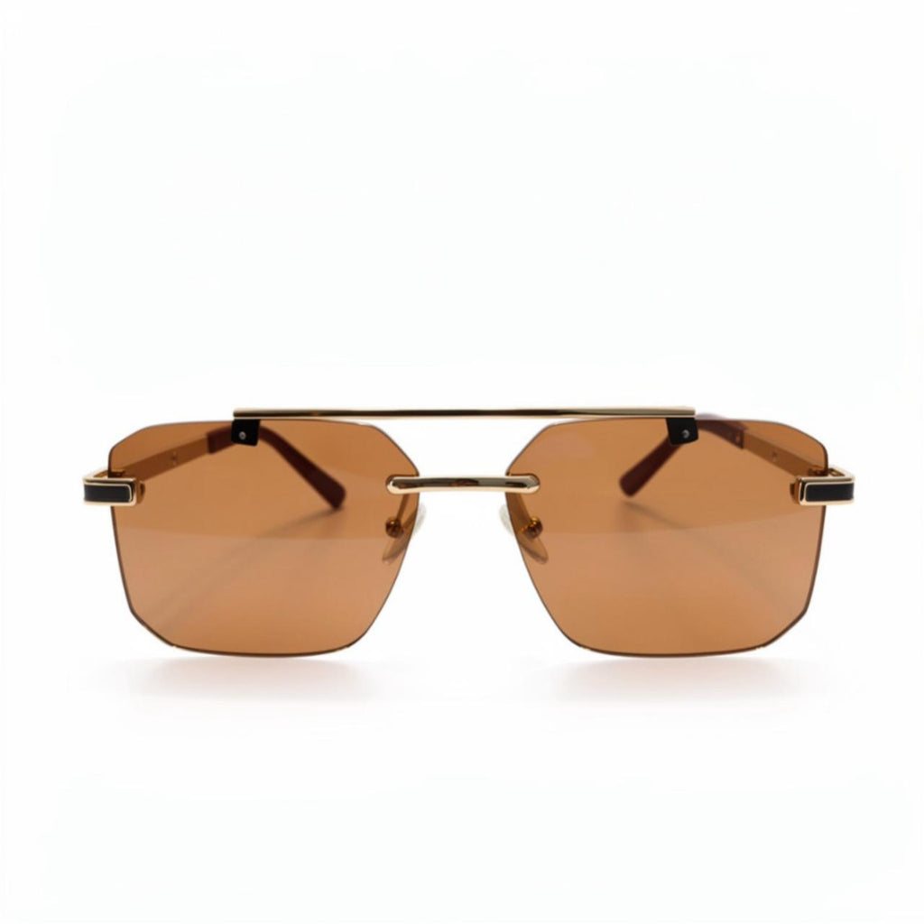 OW 3152 - SUNGLASS - RIMLESS - DOUBLE BEAM - GOLDEN - BROWN - MEN