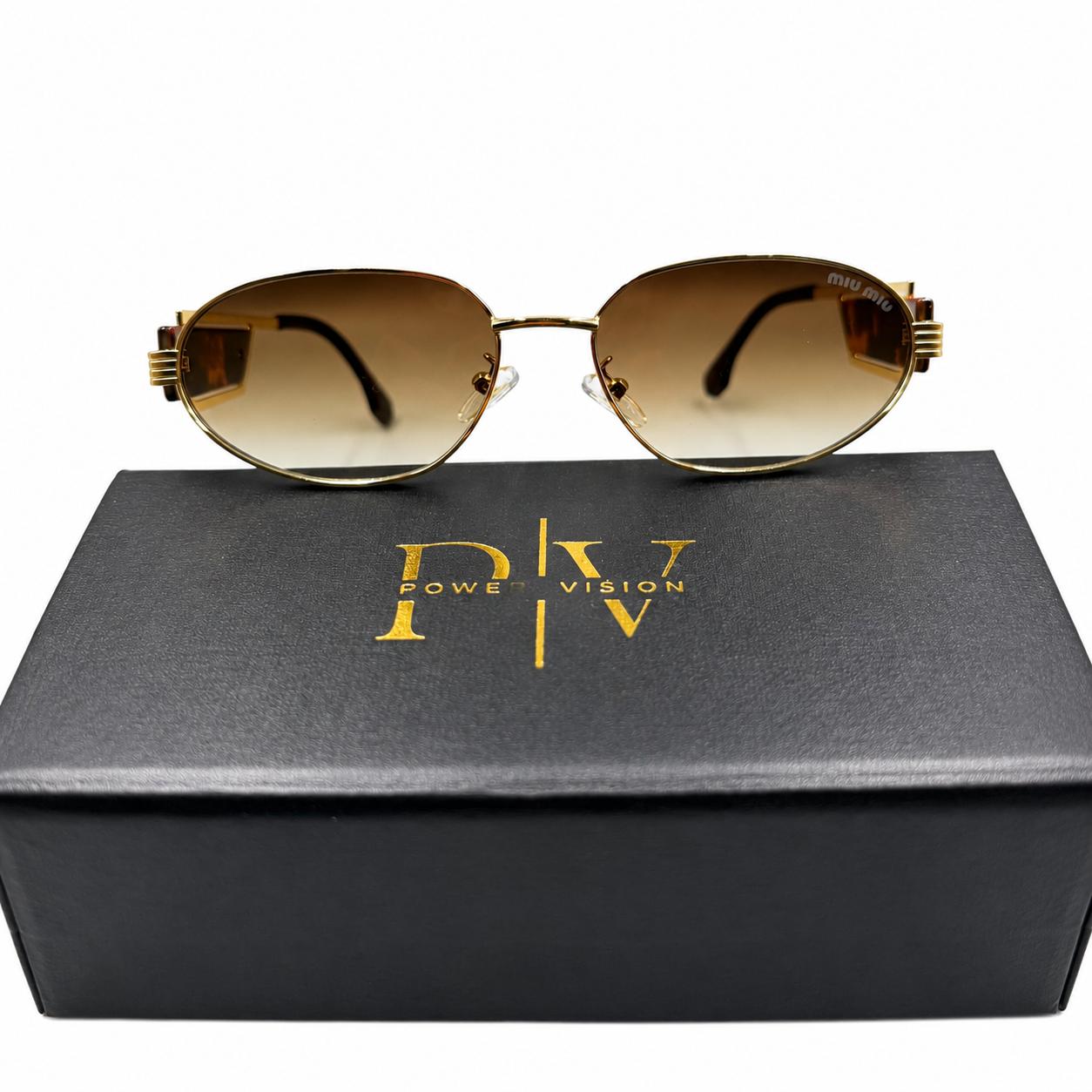 MIU MIU 2728 - PREMIUM - OVAL - GOLDEN - TORTOISE TEMPLE - BROWN GRADIENT - WOMEN