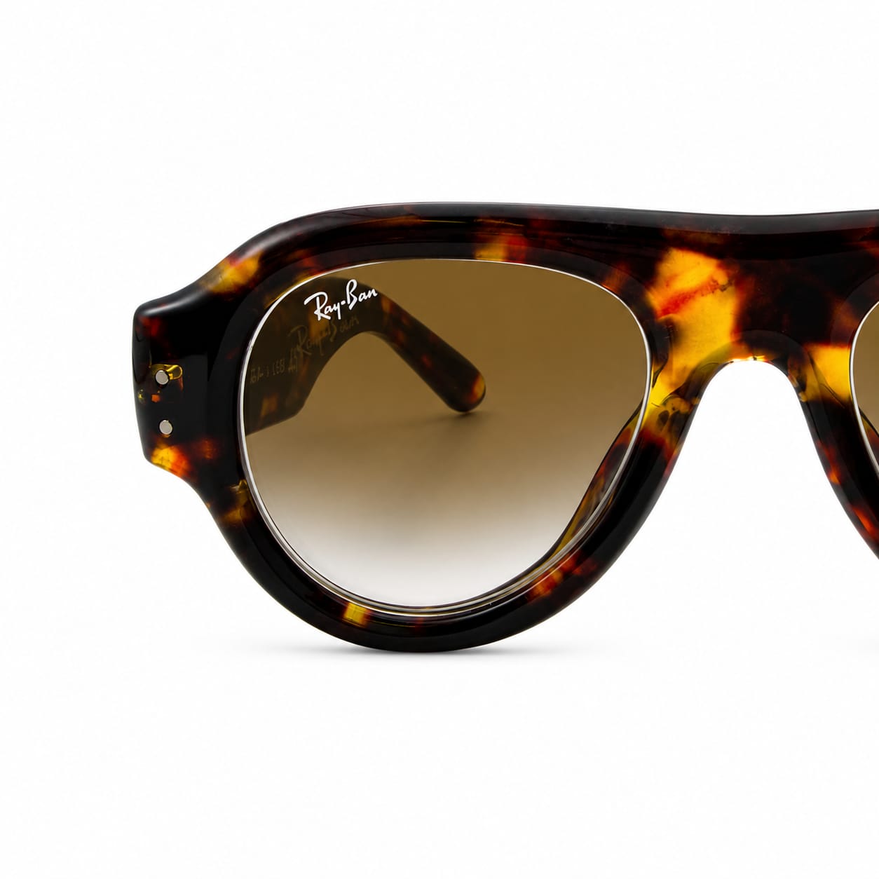 RB - AVIATAR - PUFFER - TORTOISE - BROWN GRADIENT - DIAMOND HARD - ACETATE - BOLD - PREMIUM