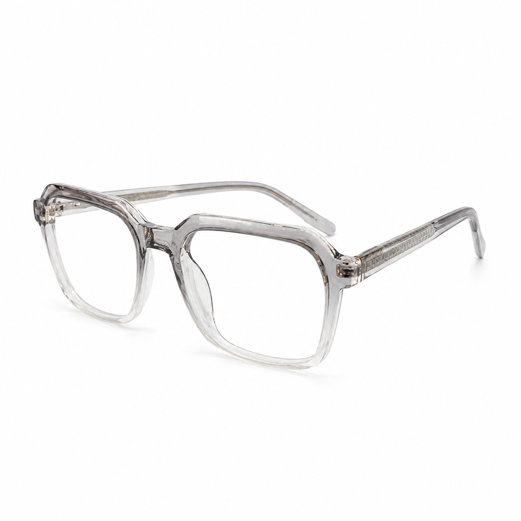 TR 8810 - EYEWEAR - ROUNDED SQUARE - GREY TRANSPARENT - FLEXIBLE - UNISEX
