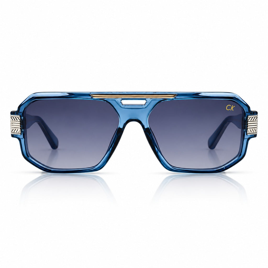 CK 1150 - SUNGLASS - NAVIGATOR SQUARE - OCEANIC BLUE - ACETATE - SPRING HINGES