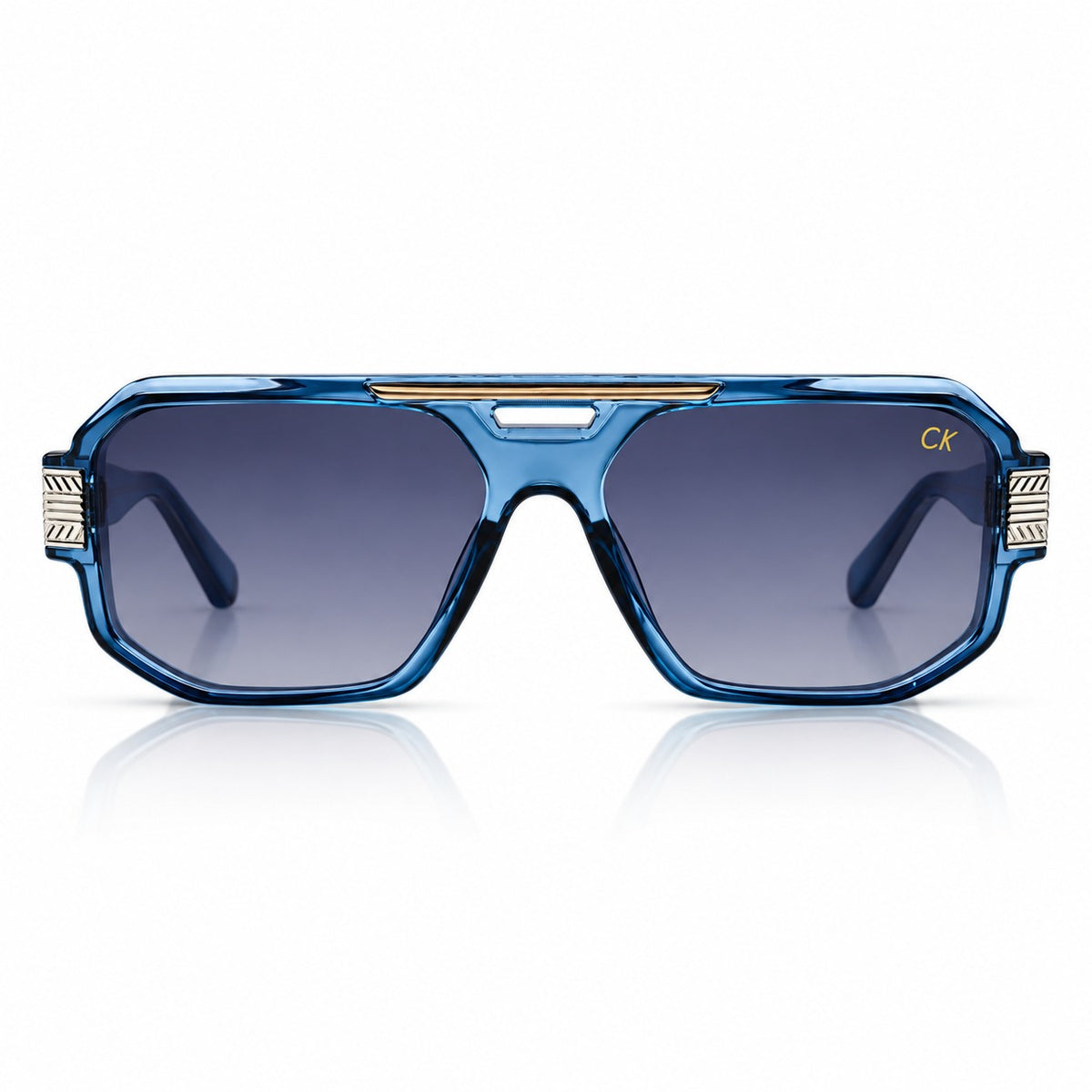 CK 1150 - SUNGLASS - NAVIGATOR SQUARE - OCEANIC BLUE - ACETATE - SPRING HINGES