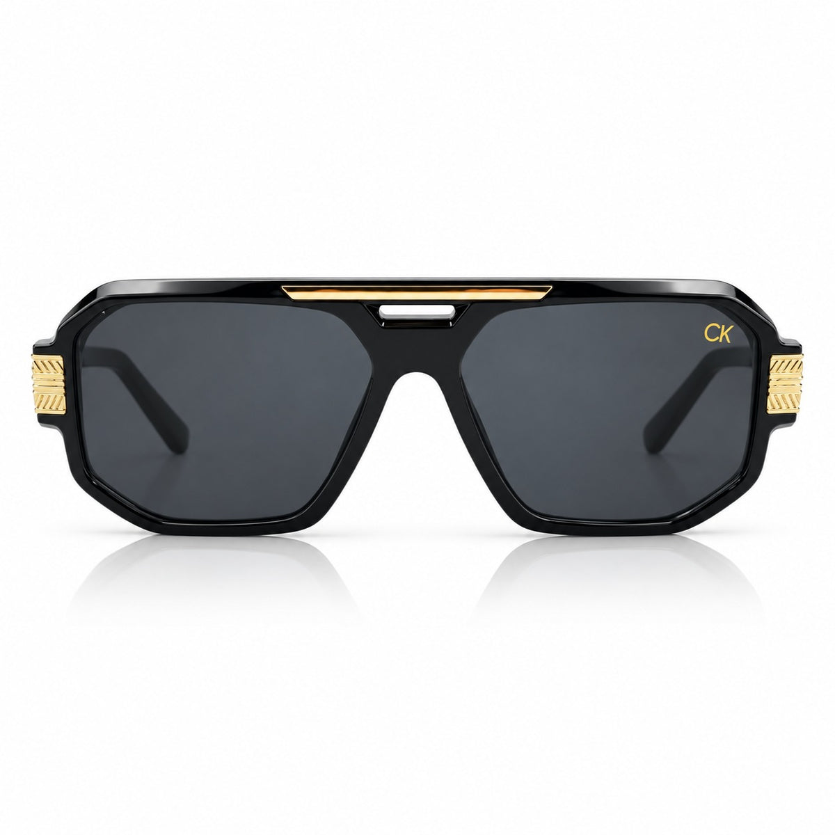 CK 1150 - AURA - NAVIGATOR SQUARE - BLACK GOLDEN - BROWLINE - SPRING HINGES - PREMIUM