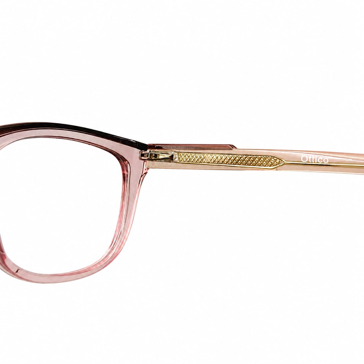 LUXURIOUS 82089 - OVERSIZE - CATEYE SQUARE - PINK TRANSPARENT + MAROON - SPRING HINGES - QUALITY