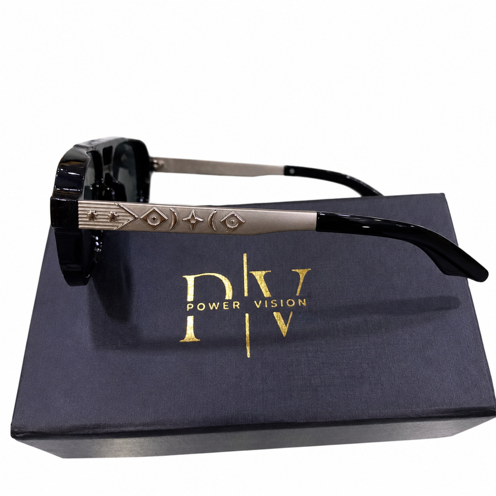 MOSCOT 98320 - SUNGLASS - DOUBLE BEAM - BLACK - NAVIGATOR SQUARE - SILVER - DESIGNER - QUALITY PREMIUM