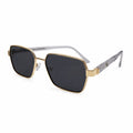 MAYBACH 1312 - CUT SQUARE - GOLDEN BLACK -  GREY TRANSPARENT PREMIUM SIDE LOOK - SPRING STICKS - UNISEX
