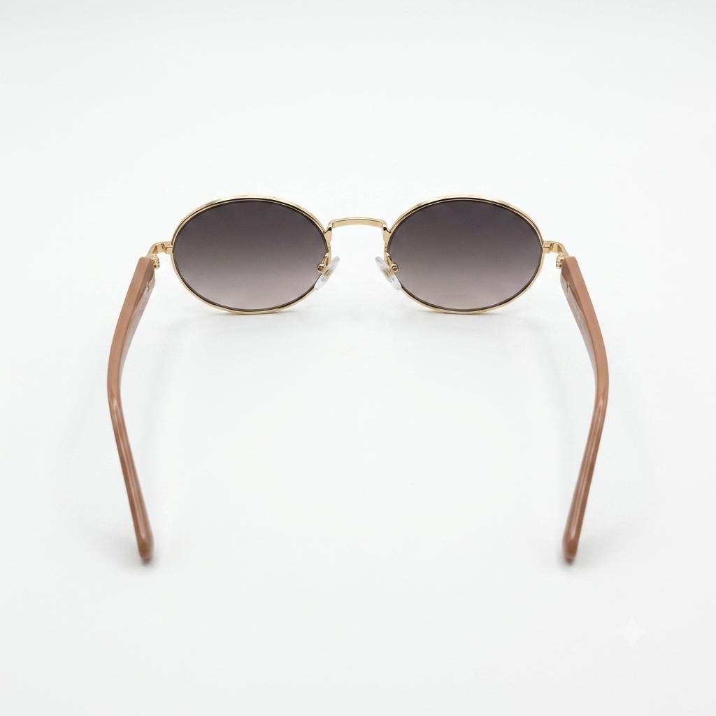 MIU MIU 5G148 - SHADES - LADIES - OVAL - TRENDY - GOLDEN - TEA PINK - DESIGNER - PREMIUM