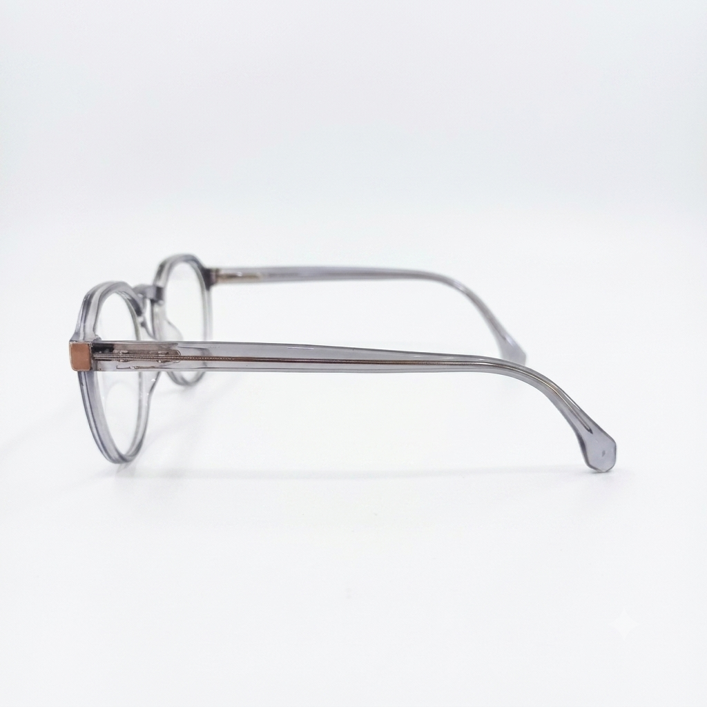 EYEGLASSES - ROUND - GREY - BEIGE TOUCH - SPRING HINGES - DAILYWEAR