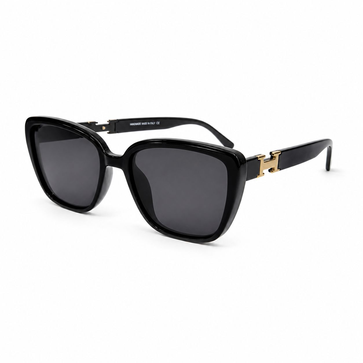 HERMES 33120 - SUNGLASS - LADIES - CATEYE - UV - BLACK