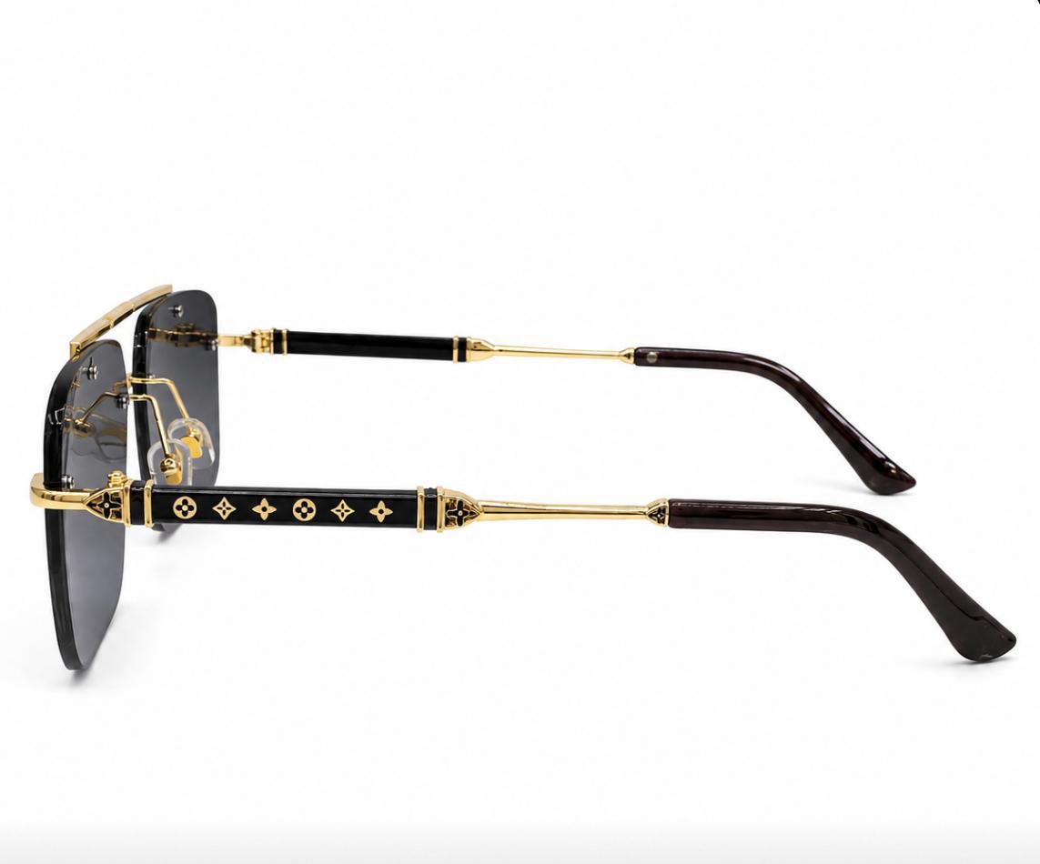 LV 3152 - SUNGLASS - RIMLESS - DOUBLE BEAM - GOLDEN - BROWN - DESIGNER - GENTLEMEN