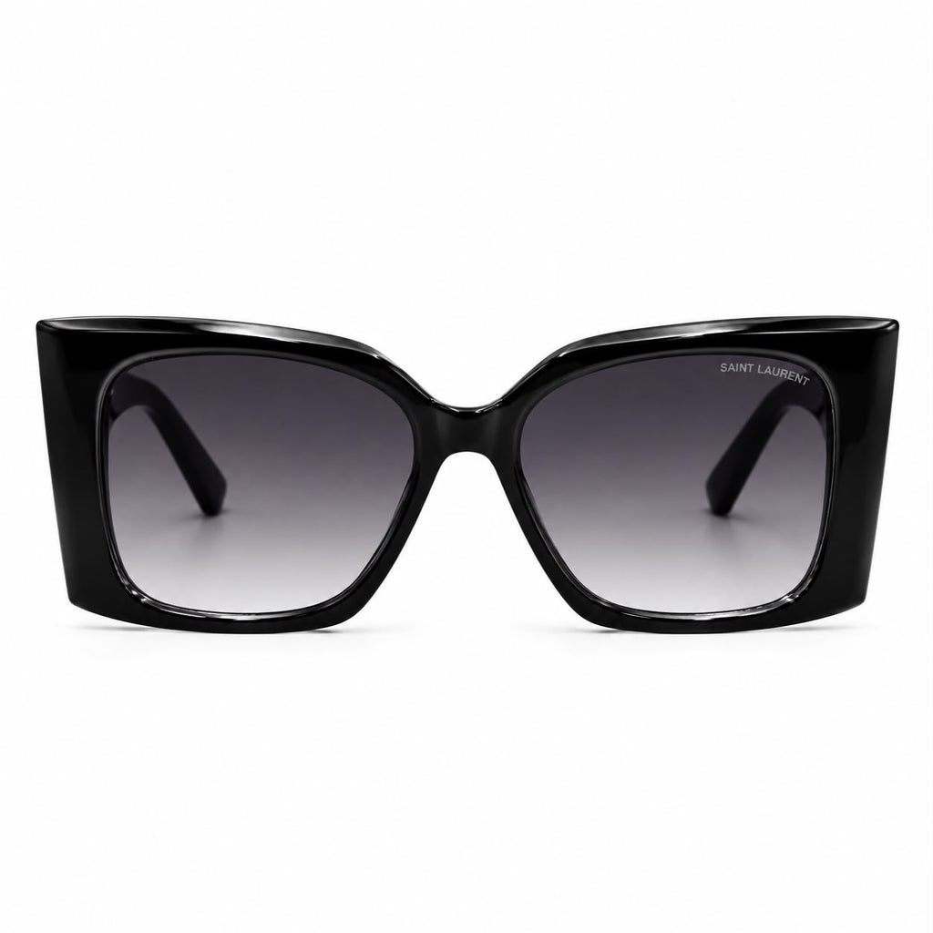YSL 119 - OVERSIZE - TRENDY - BOLD - BLACK - DOUBLE SHADE - SQUARISH CATEYE - WOMEN - PREMIUM