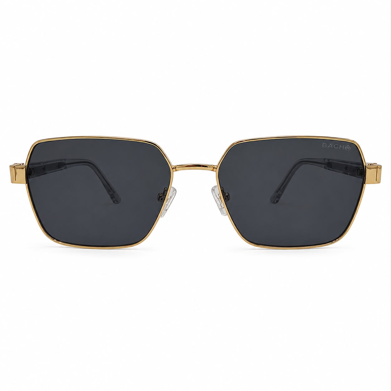 MAYBACH 1312 - CUT SQUARE - GOLDEN BLACK -  GREY TRANSPARENT PREMIUM SIDE LOOK - SPRING STICKS - UNISEX