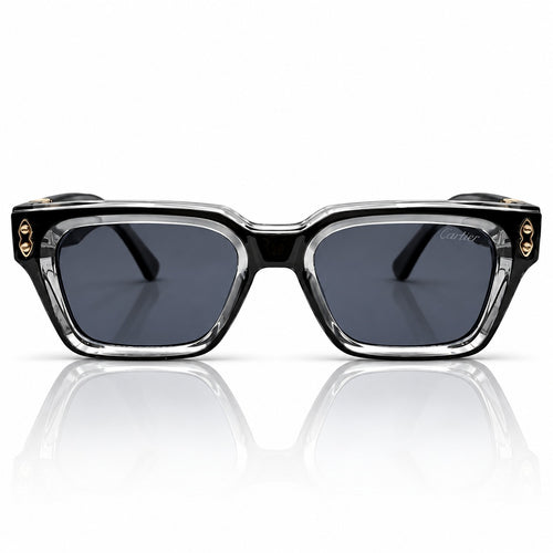CARTIER - BOLD - CUT SQUARE - BLACK & TRANSPARENT - ACETATE - NEW ARRIVAL