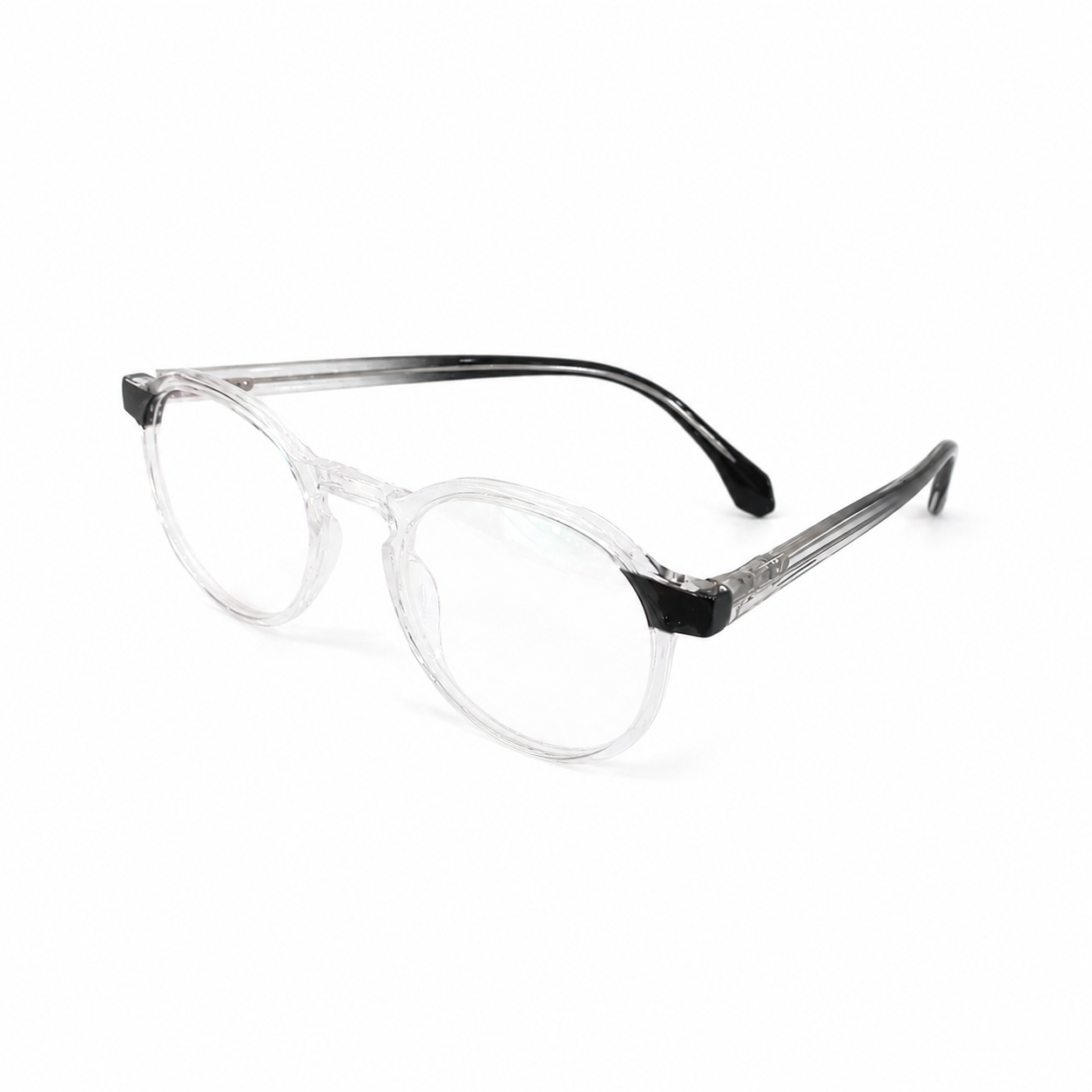 EYEWEAR - ROUND - TRANSPARENT - BLACK TOUCH - FLEXIBLE - DAI