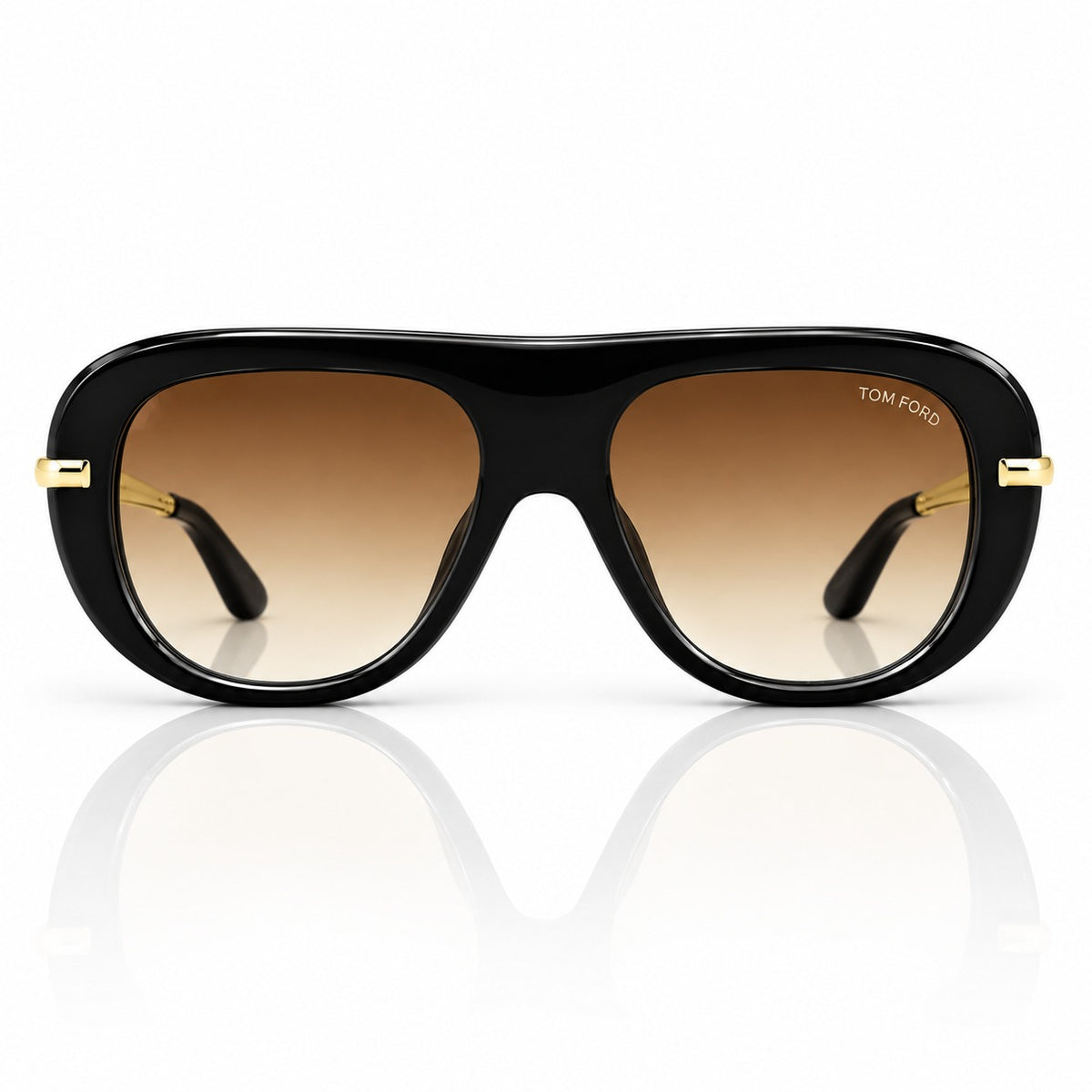TF - TRENDY - BOLD - BLACK - BROWN GRADIENT - FLAT TOP ROUND - QUALITY