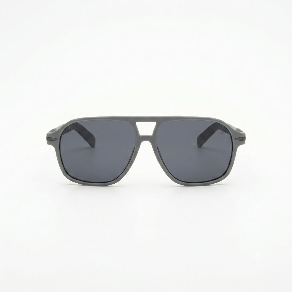 DB 7018 - SUNGLASS - DOUBLE BRIDGE - MATTE GREY - UV400 - MEN
