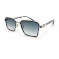CR 2771 - SUNGLASS - SQUARE - SILVER - GREY - BLACK OUTLINE - ICE BLUE - PREMIUM  - UNISEX