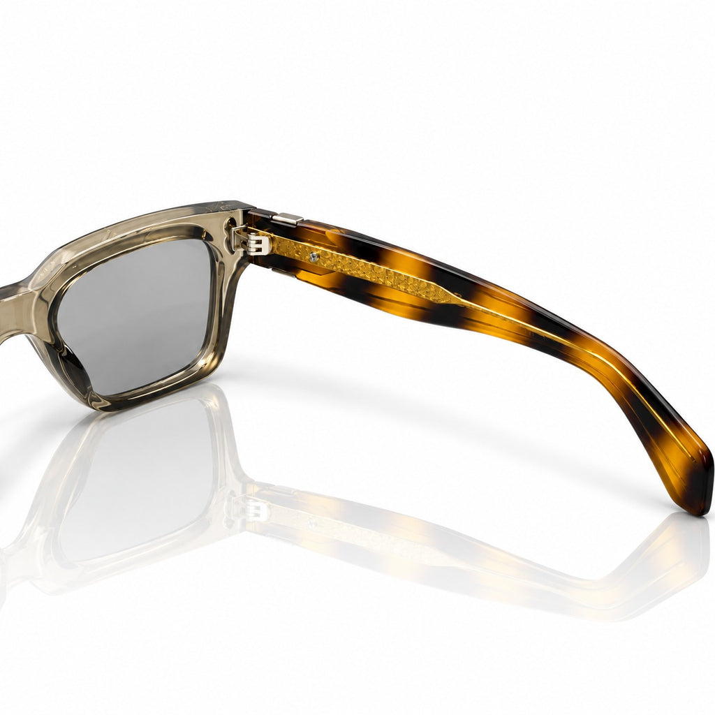 CARTIER - GREY TRANSPARENT - TORTOISE - TINTED - CUT SQUARE - ACETATE